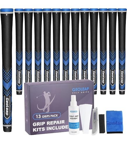 JumboMax Pack of 1 Tour Series Golf Grips - Black with Silver Trim